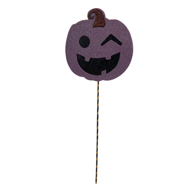 21" Jack O Lantern Purple Pick