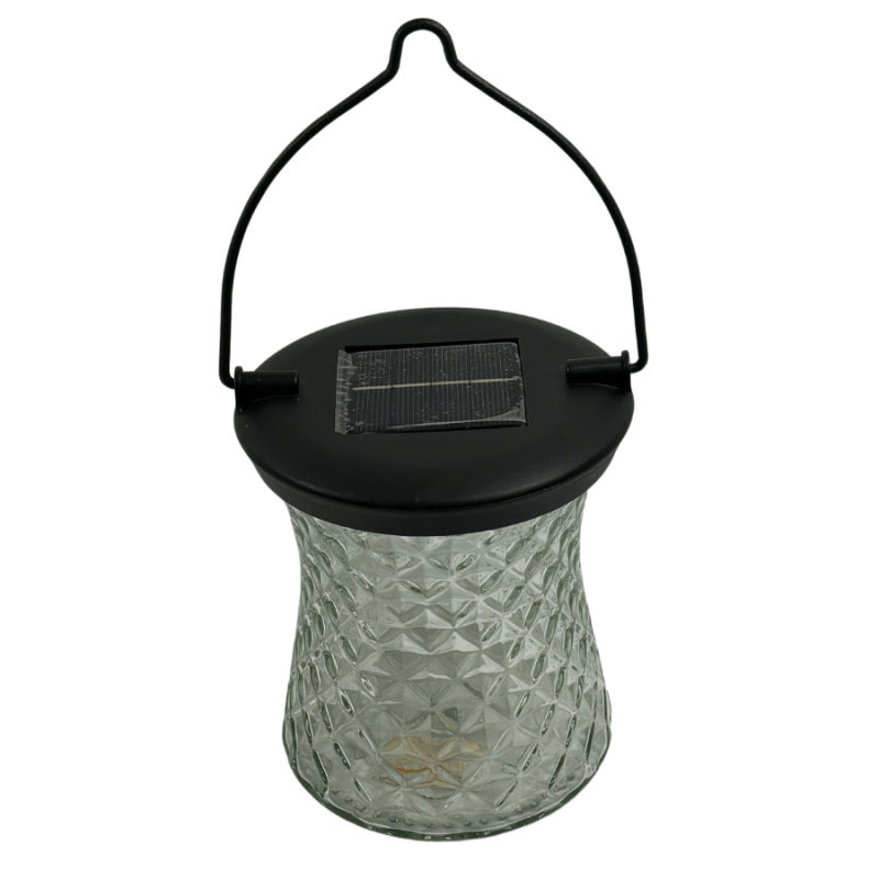 5" Solar Lantern with 26" Post-Clear