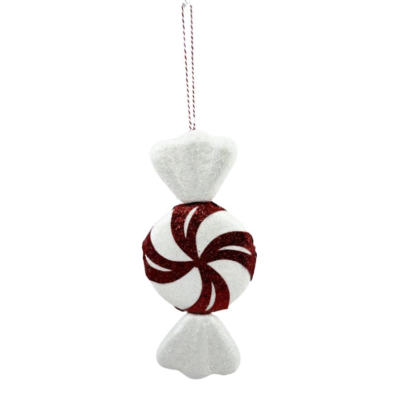 11" Peppermint Round Candy Ornament