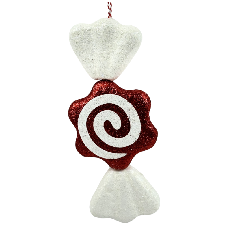 11" Peppermint Swirl Candy Ornament