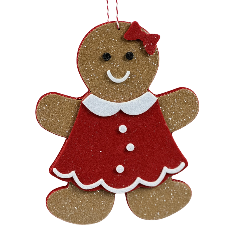 9" Foam Gingerbread Girl Ornament