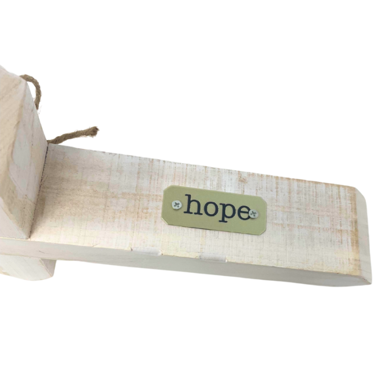 10" Wooden Word Cross Block - Hope