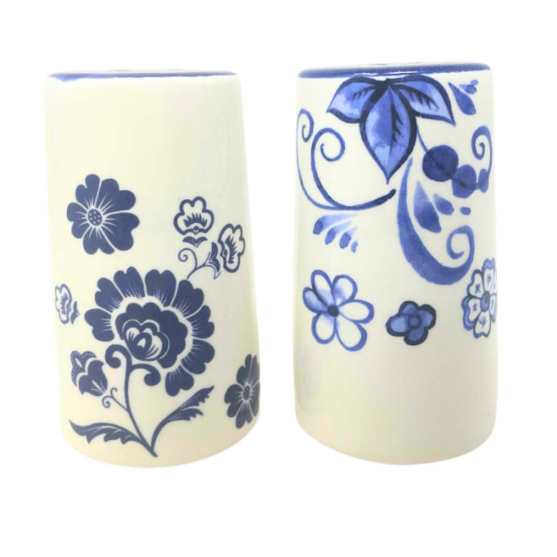 Blue Floral Salt & Pepper Shakers