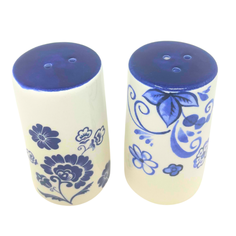 Blue Floral Salt & Pepper Shakers