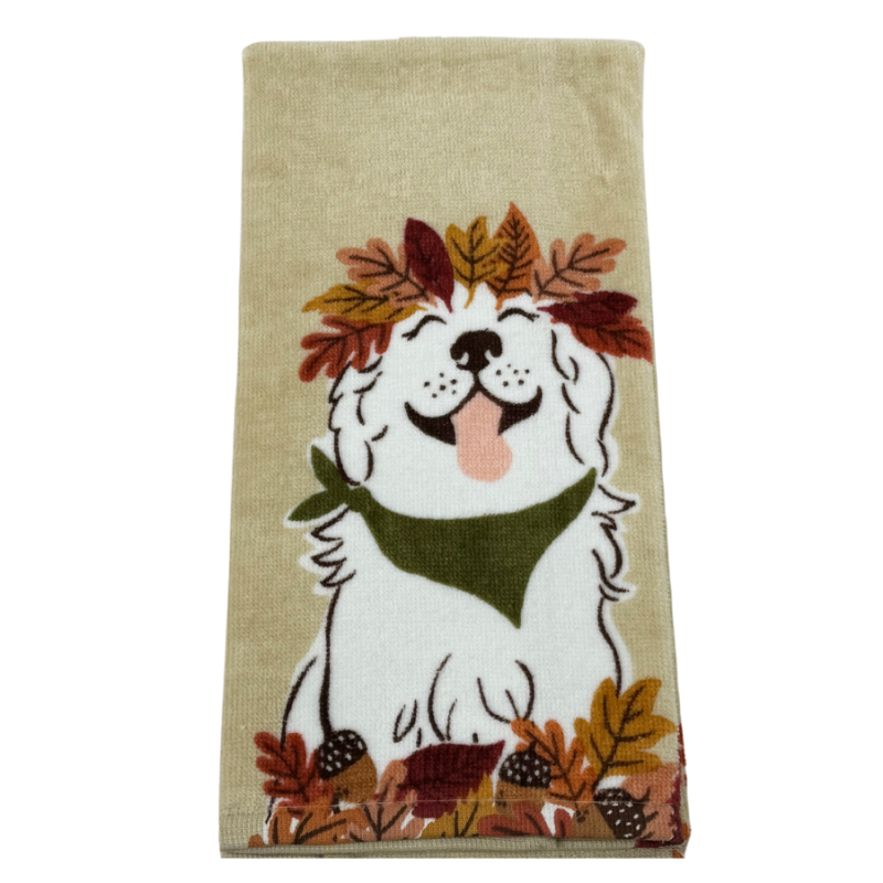 Sweet Autumn Dog Kitchen Towel