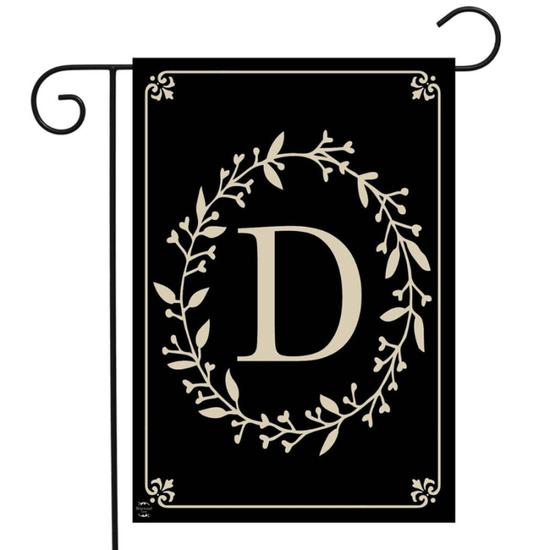 Classic Monogram Garden Flag - D