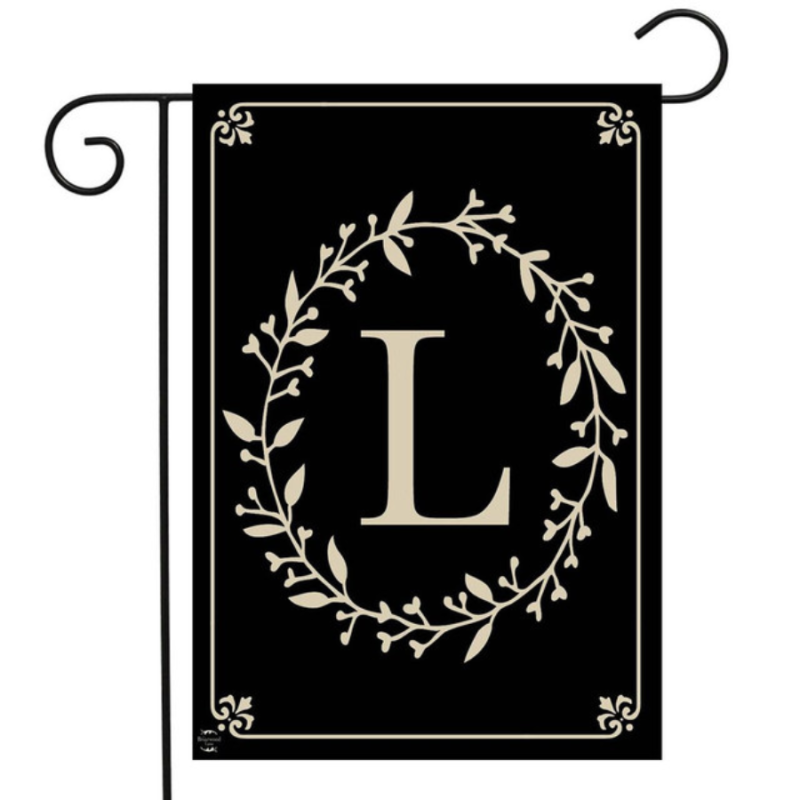 Classic Monogram Garden Flag - L