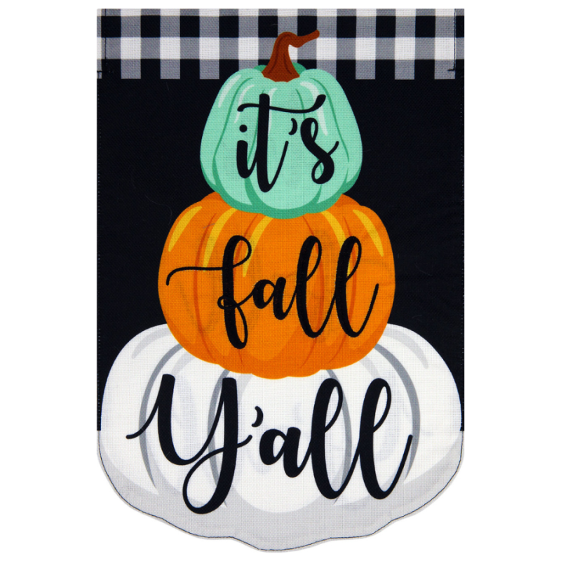 It's Fall Y'all Burlap Garden Flag