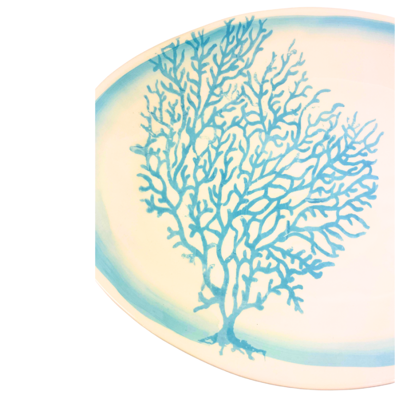 16" Blue Coral Plate