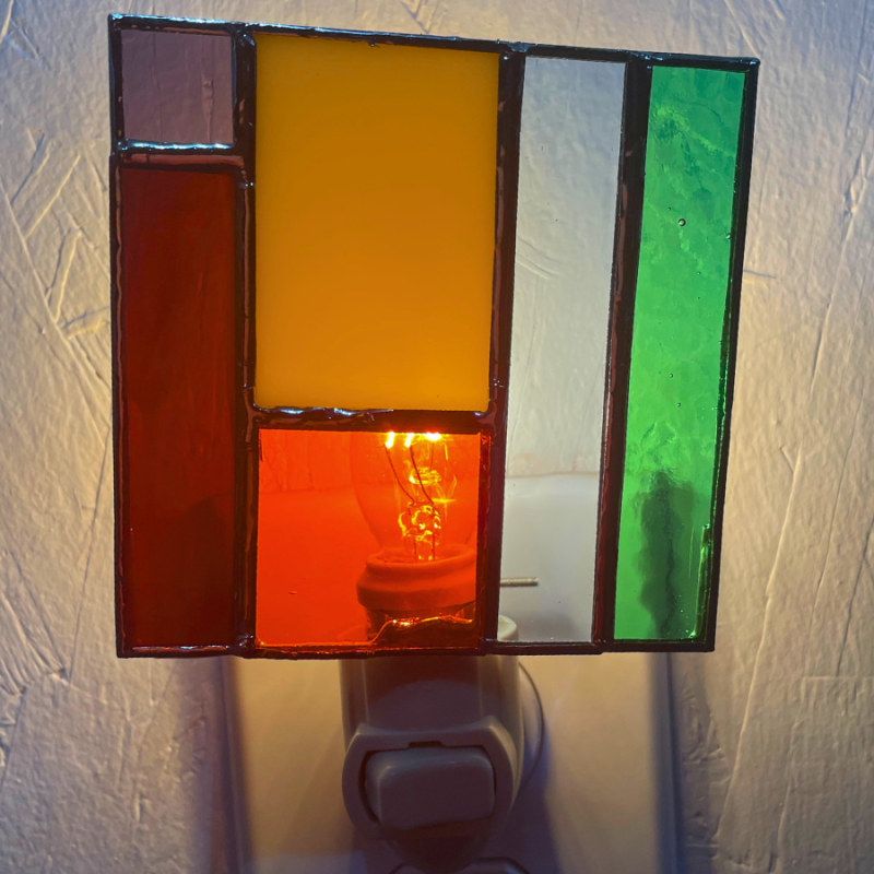 Stained Glass Meadow Flora Nightlight