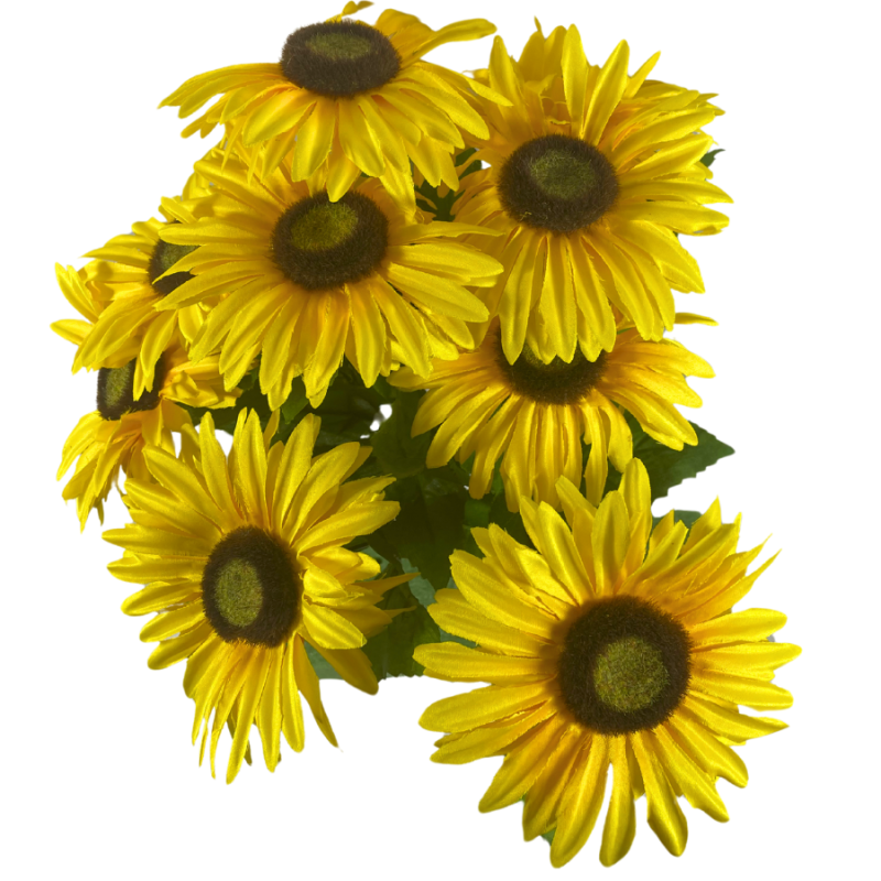 18" Sunshine Yellow Sunflower Bush