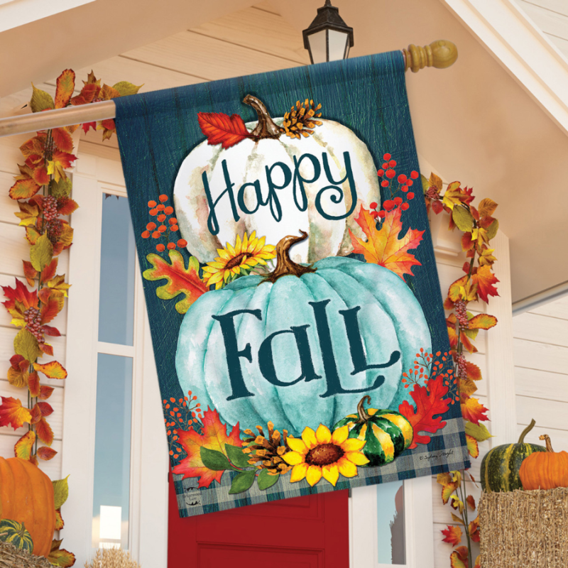 Happy Fall Pumpkins House Flag