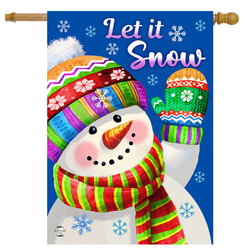 Let It Snowman House Flag