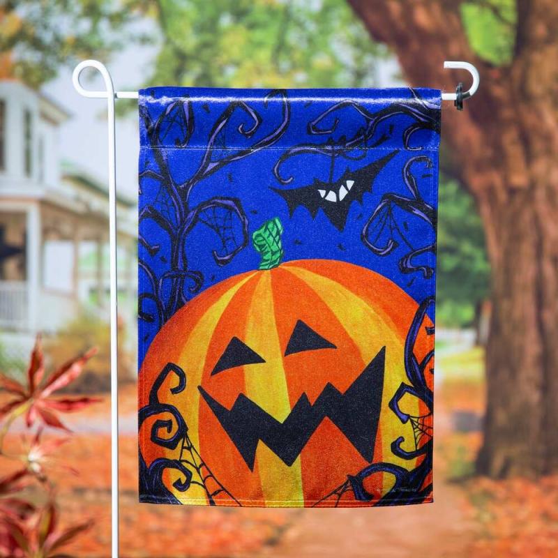 Halloween Jack O' Lantern Lustre Garden Flag