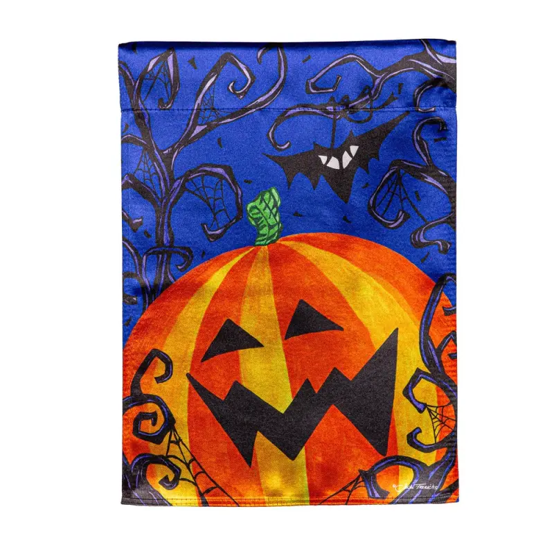 Halloween Jack O' Lantern Lustre Garden Flag