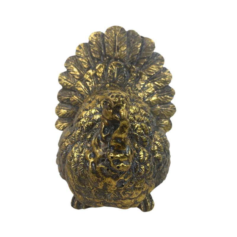 Gold Resin Turkey Figurine