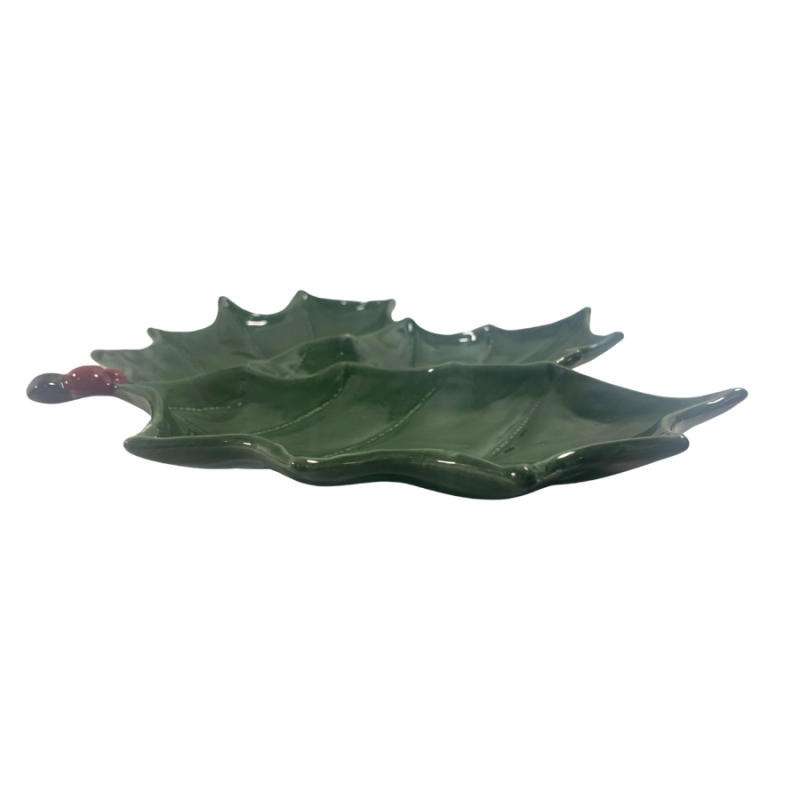 12" Holly Leaf Plate