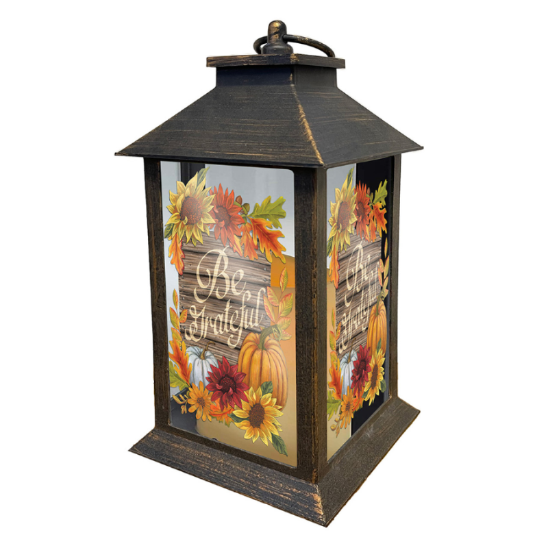 Be Grateful Fall Lantern