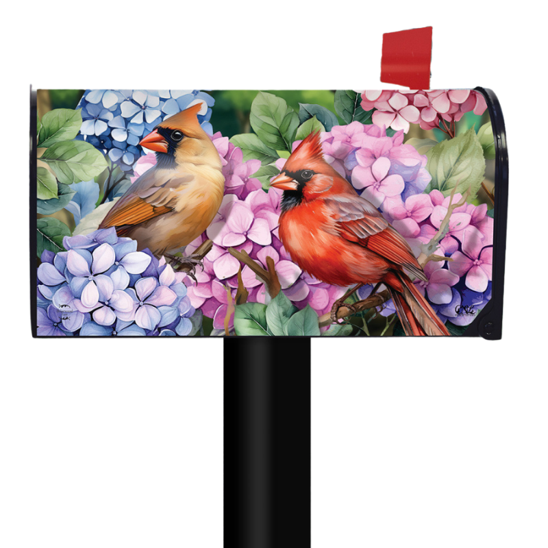 Perched Cardinals Mailbox Cover