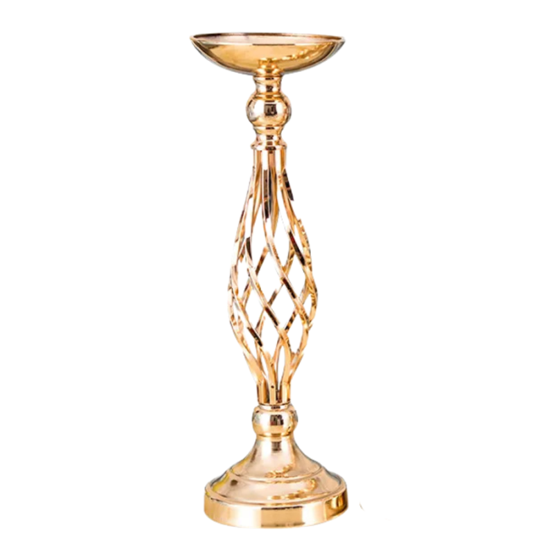 18" Gold Reversible Pillar Candle Holder