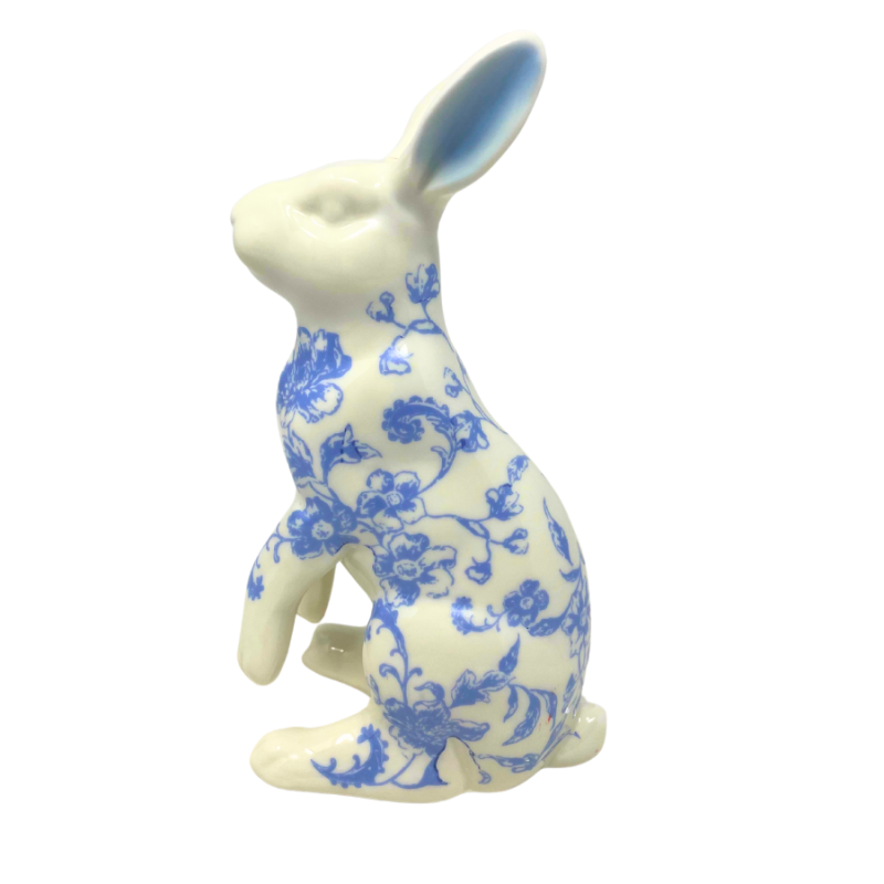 8" Ceramic Toile Bunny