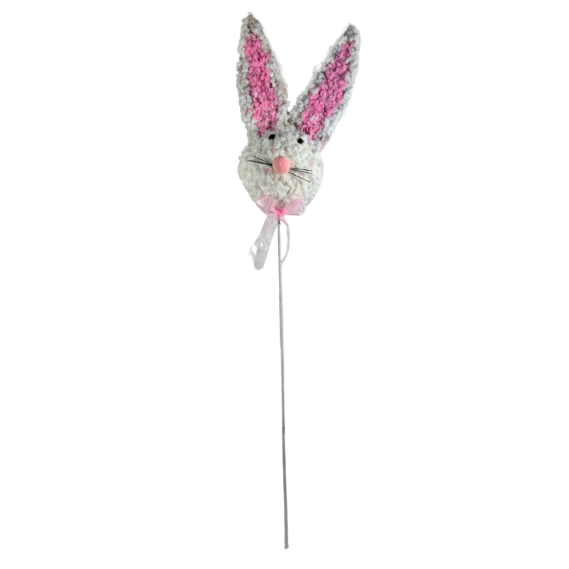 31" Fur Bunny Head Pick