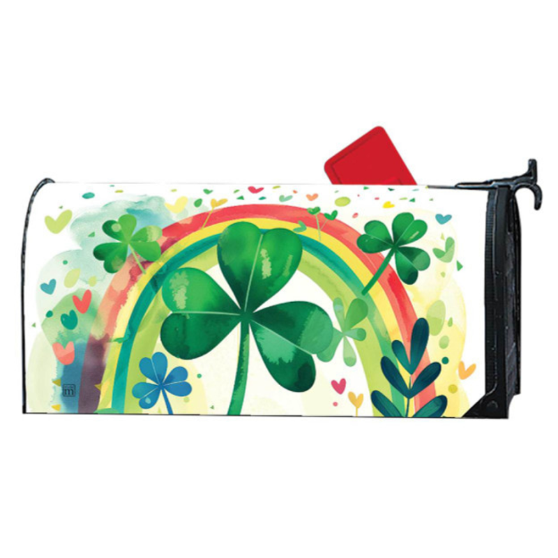 Rainbow Clover Mailbox Cover