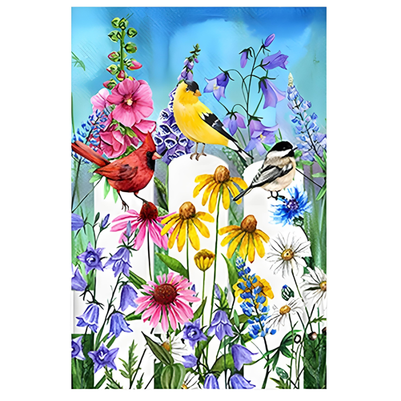 Trio Birds Garden Flag