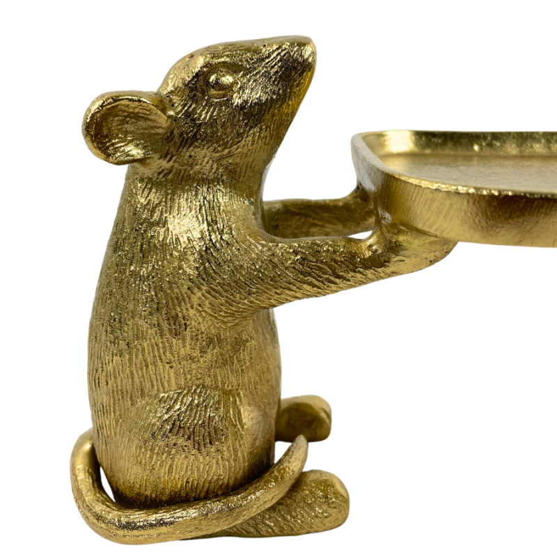 Golden Mice Holding a Tray