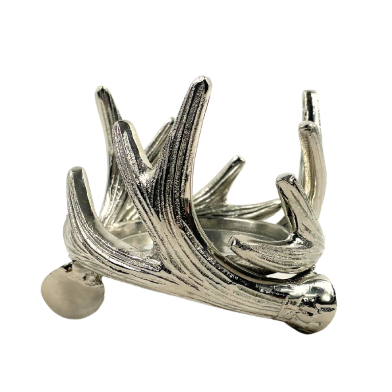 4.7" Aluminum Antler Candle Holder