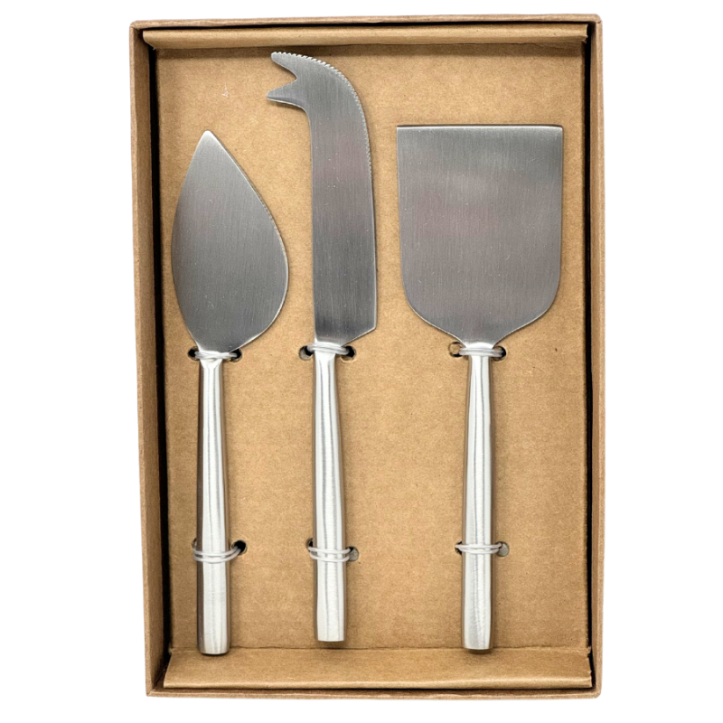 Brushed Nickle Cheese Set- 3pc