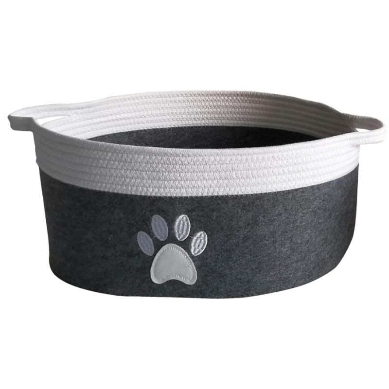 Animal Paw Pet Storage Bin w/ Handles