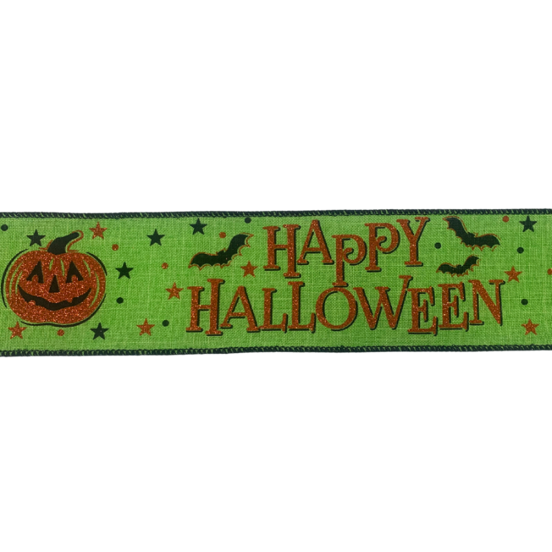 2.5" x 10yd Happy Halloween Ribbon