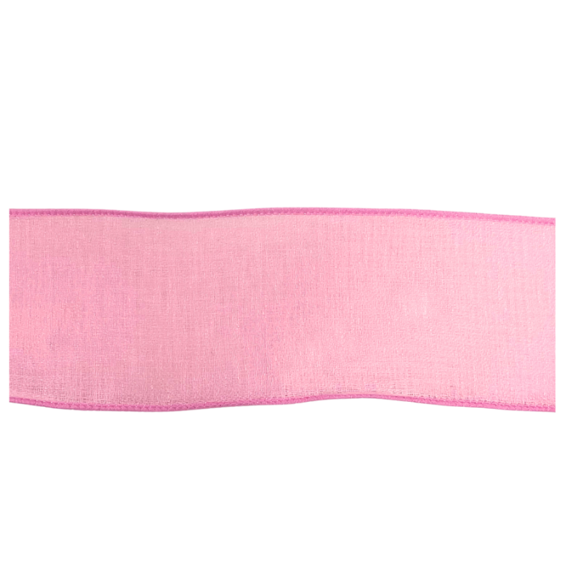 2.5" x 10yd Pink Gauze Ribbon