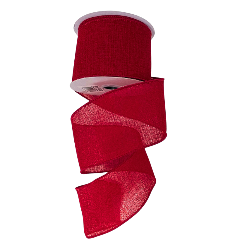 2.5" x 10yd Red Gauze Ribbon