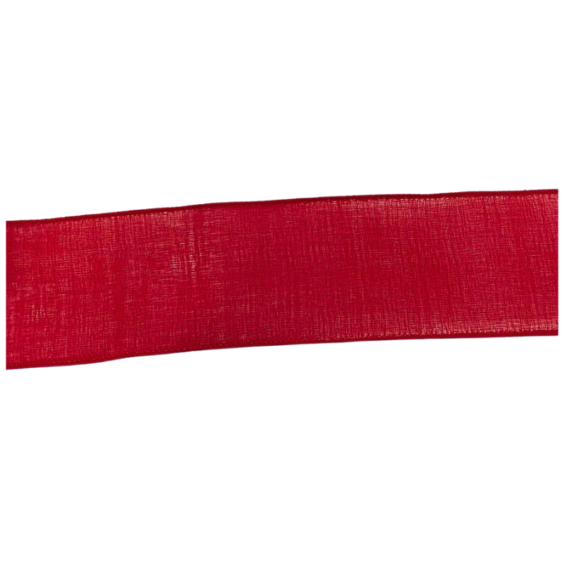 2.5" x 10yd Red Gauze Ribbon