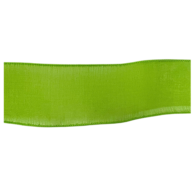 2.5" x 10yd Green Gauze Ribbon