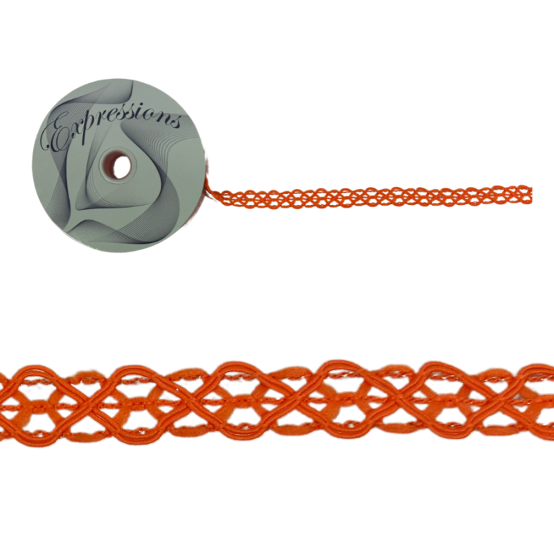 5/8" x10yd Braided Ribbon Orange