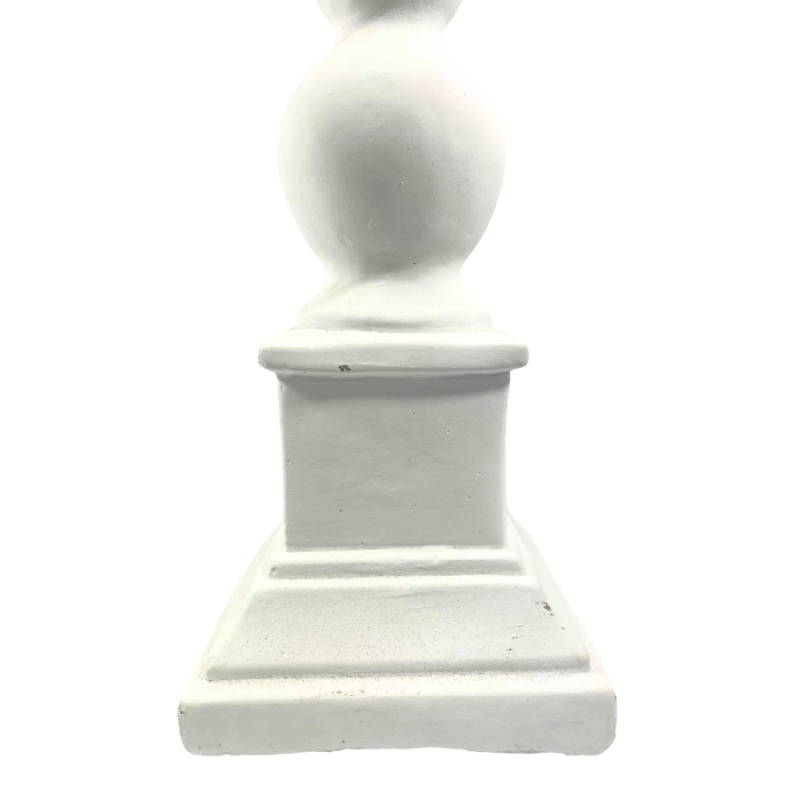 14" White Ceramic Pillar Candle Holder