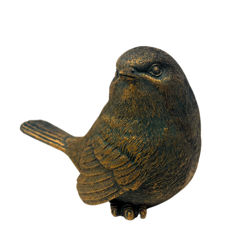 3.5" Resin Black & Bronze Left Facing Bird