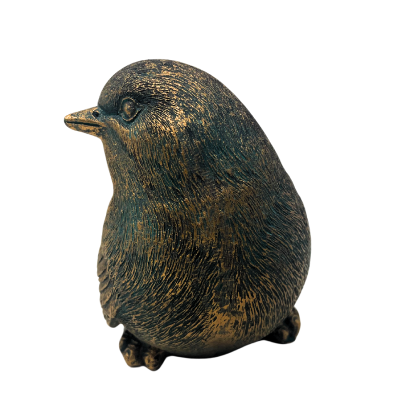 3.5" Resin Black & Bronze Left Facing Bird