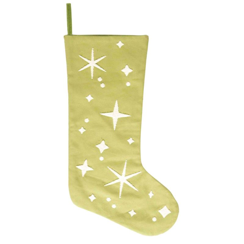 Light Green Stary Towel Stitch Stocking