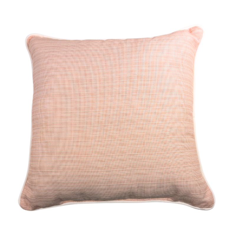 17" Natural Welt Outdoor Pillow - La Playa Creamsicle