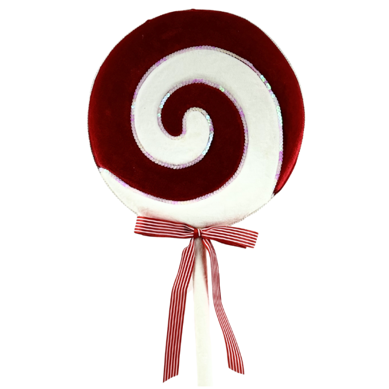 33" Large Velvet Peppermint Lollipop