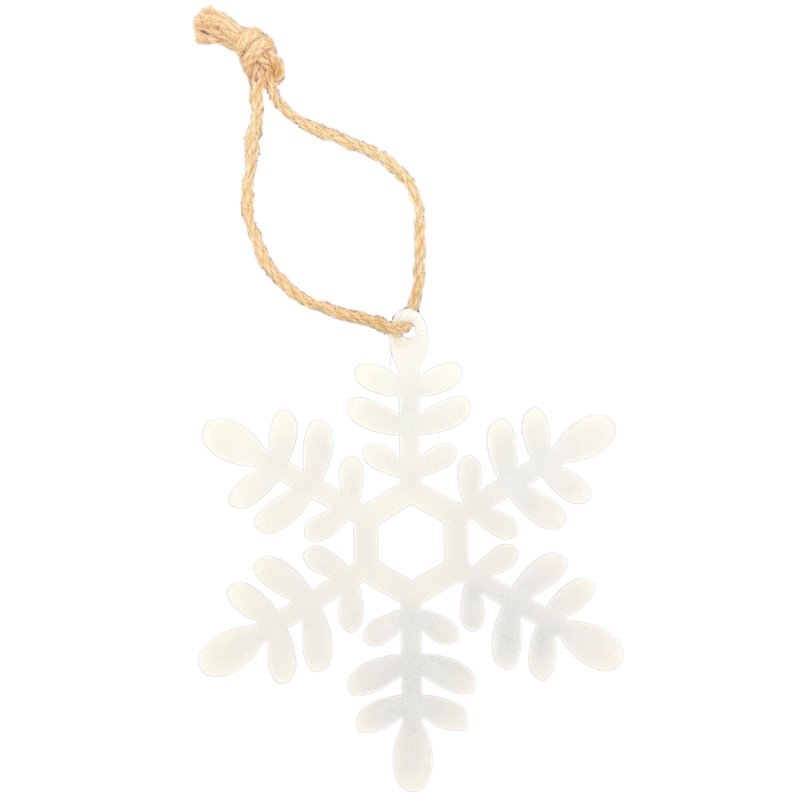 Small White Snowflake Ornament