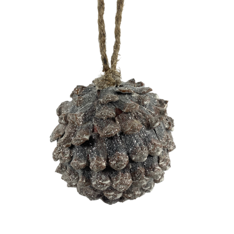 4.5" Round Pinecone Ornament