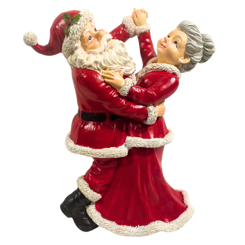 10" Resin Dancing Mr. & Mrs. Clause