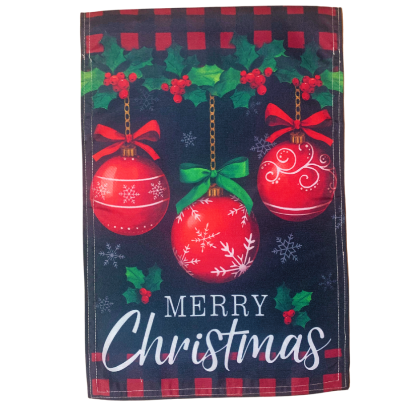 Merry Christmas Ornaments Garden Flag