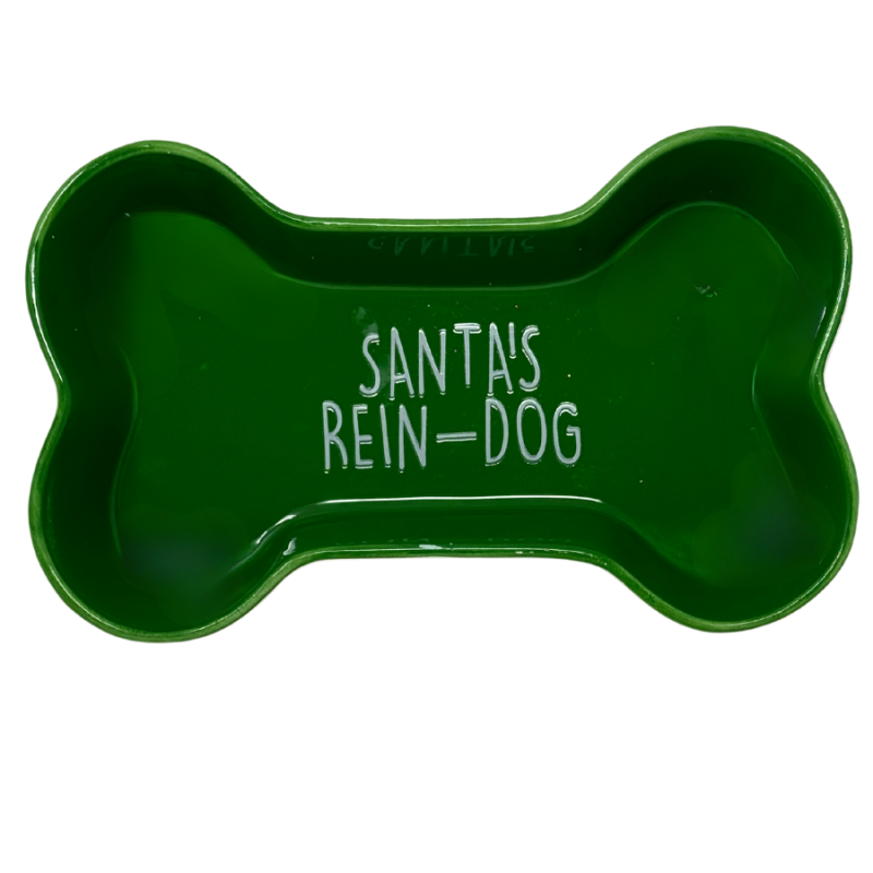 Santa's Rein-Dog Dog Bowl