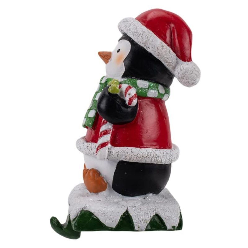 4" Resin Jolly Penguin Stocking Holder